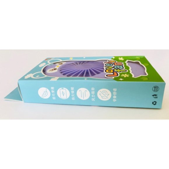 Portable USB Rechargeable Handheld Pocket Mini Fan Purple - Picture 5 of 8